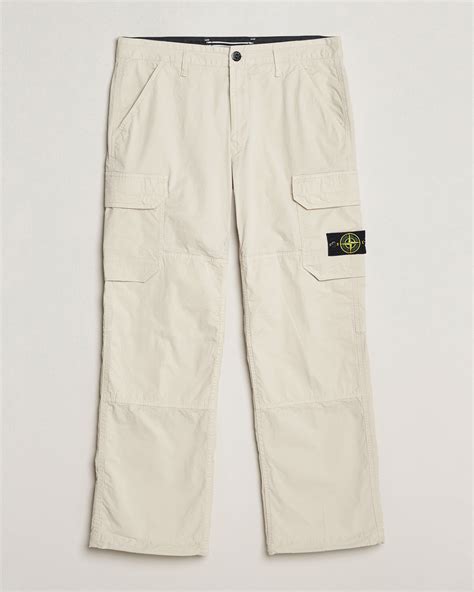 Cotton Cargo Trousers in Plaster 